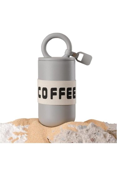 GREBIRD Stainless Steel Insulated Tumbler, Vacuum Flask with Strap and Handle, Double Wall Travel C