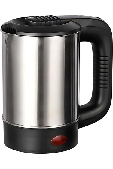 Biki Electric Heat Kettle with LED Indicator - 600W, 0.5L WA-0073, Black &amp; Silver 2 Years Warranty