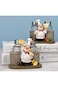 SWIUKPHE Glass Spice Jars, Salt and Pepper Shakers Salt, Chef Statue Decorative Spice Organizer, Ho