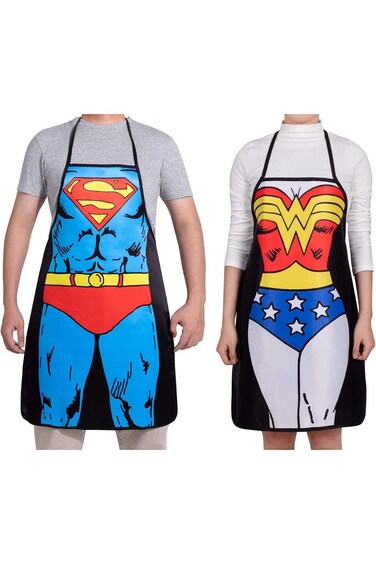 LEKEONE Funny Novelty Apron, Kitchen Gift Cooking BBQ Party Apron for Men Women Friends Father's Da