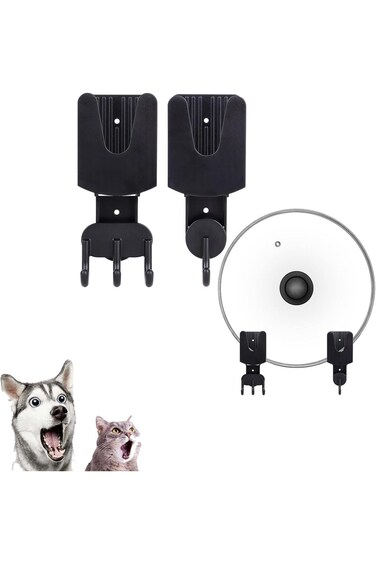 Excefore Pot Lid Holder Wall Mount Plastic Pot Lid Stand Holder Rack Hanging Pan Cover Organizer Se