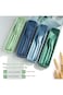 TROUSKAIG 4 Sets Reusable Utensils Set Reusable Containers for Travel Utensils with Case Lunch Box