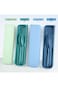 TROUSKAIG 4 Sets Reusable Utensils Set Reusable Containers for Travel Utensils with Case Lunch Box