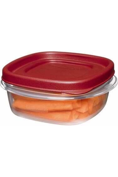 علبة تخزين طعام سهلة الاستخدام من رابر ميد، سعة 1.25 كوب، لون أحمر ريسر