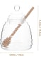Oasisgalore Honey Jar with Dipper and Lid, Glass Honey Pot Honey Containers with Dipper, Honey Disp