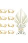 8 PCS Napkin Rings Ramadan, Gold Napkin Rings Set, Letter Metal Napkin Ring, Napkin Rings Set Napki