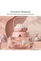 YumLock Kawaii Water Bottle for Kids School with Straw   Cute Bear Design   Large Capacity   Leak-P