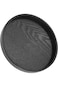 Luqeeg Black Wooden Tea Tray, Round Shape Wood Tea Coffee Snack Food Meals Serving Tray Plate Resta