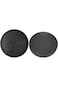 Luqeeg Black Wooden Tea Tray, Round Shape Wood Tea Coffee Snack Food Meals Serving Tray Plate Resta
