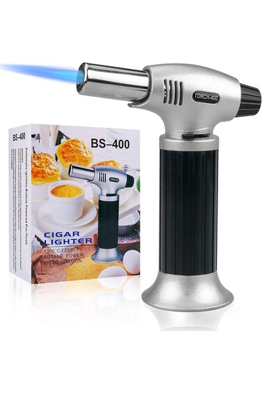 AWH Aohezi Culinary Blow Torch, Tintec Chef Cooking Torch Lighter, Butane Refillable, Flame Adjusta