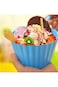 KASTWAVE Colorful Plastic Ice Cream Bowls with Spoons - Set of 8 Stackable Dessert Cups for Kids, P