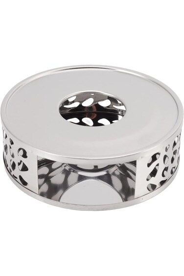 Tea Pot With Warmer, Tea Warmer Candle Heater Teapot Warmer with Hollow Design Stainless Steel Vent