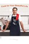 Joyzzz Funny BBQ Apron for Men, 2 Spacious Pockets for Grilling Tools, High Quality Durable Fabric,