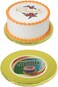 Rosy.Moment Cake Board Disposable Stand Round Trey 16-Inch, Thickness 1.2 cm. Color golden.