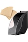 NOVOLAN Coffee Filter Paper Box, Acrylic Dustproof Coffee Bar Filter Storage Holder, Fits V-Shape &amp;