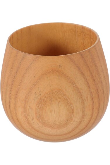 COLLBATH Wooden Travel Mug - Brown, Eco-friendly, Portable, Open Cup - Home, Travel - 7oz