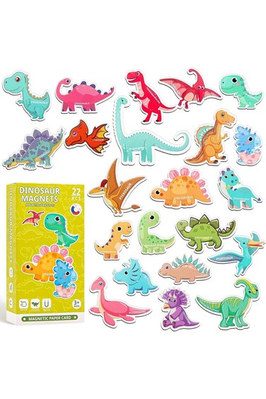 TERRIFI 22PCS Magnets Dinosaur Toys for Kids 3+, Fridge Magnetic Dinosaur Set for Toddlers, Fridge