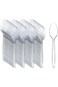 Duomama Disposable Clear Plastic Spoons - 100 Count, BPA-Free, Heat Resistant, Heavy Duty Bulk Spoo