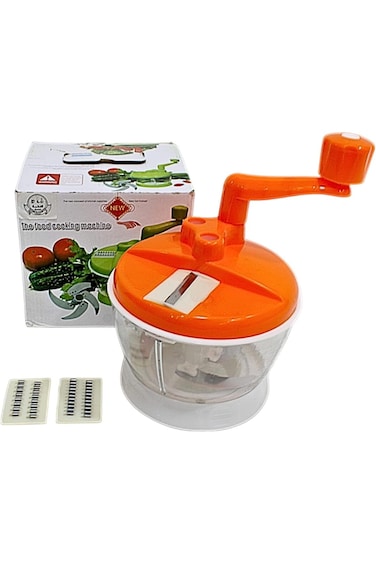 مفرمة خضراوات متعددة الوظائف من النخبة - قطاعة طعام يدوية بثلاث سرعات مع مقبض من الفولاذ المقاوم للصدأ