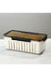 Felli Rectangular Refrigerator Storage Container White and Black 4 Liter Y1K110237