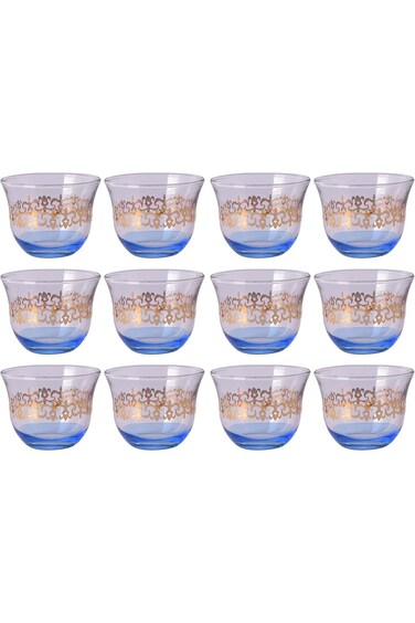 I HOME Turkey Tea Glasses Cups Set of 12 for Party - (Arabic tea cups) 12PCS CAWA CUPS SET