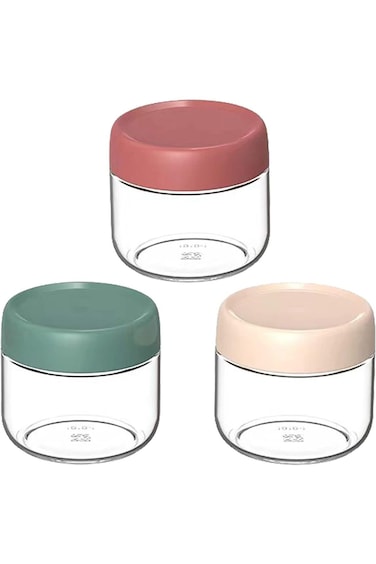 Khazna Cosmetic Jars, Overnight Oats Jars Container with Screw Lid Airtight, Condiment Salad Dressi