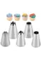 Oasisgalore Large Piping Nozzle Bag Set, 5pcs Baking Tools and Accessories for Cakes &amp; Decorating