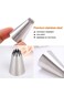 YRQX 5 Pcs Icing Nozzles Set, Big Cake Decorating Tool, Icing Dispensers and Tips, Cake Pipe Nozzle