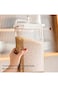 Nymmoata Rice Storage Container, Food Storage Containers with Lids Airtight and Measuring Cup Clear