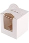 Chanskyu 25 Pcs Cupcakes Containers Gift Boxes with Window Inserts Handle for Wedding Candy Boxes (