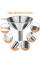 ALMEKAQUZ 6Pcs Stainless Steel Funnel, Large Small Funnel Set of 3, Food Grade Mini Funnels for Kit