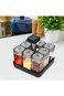KHOBARCITY Glass Spice Jars kitchen storage containers food organizer box Durable Spice Storage Rac