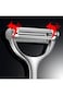 Stainless Steel Peeler with Grater, Potato Peeler Vegetable Peeler Cabbage Peeler Multifunctional V