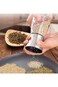 Tazweeq Pepper Mill Set, Refillable Pepper Mill Set. Brushed Stainless Steel Grinder, Short Glass J