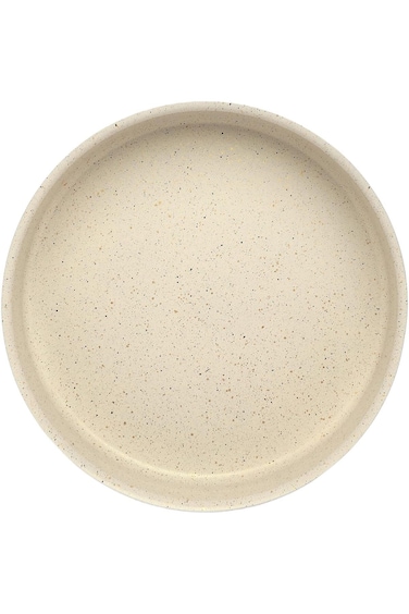 صينية فرن دائرية من الجرانيت من بيستر، غير لاصقة ذات قاعدة مسطحة مناسبة لموقد الحث هالوغون أوف