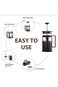 K R M French Press, 1000ml Coffee Tea Maker, Coffee Tea Pot with 4 layers Stainless Steel Filter an