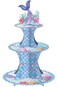 Tazweeq 3 Tier Mermaid Cake Stand，Mermaid Tail Cupcake Stand, Dessert Tower Holder, Baby Shower Bir