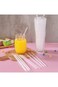 200 Pack Plastic Clear Straws Individually Wrapped, Disposable Plastic Drinking Straws, Bendable St