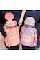 Kawaii Water Bottle for Girls Cute Water Bottles with Straw, Portable Leakproof Kawaii Bear Water B