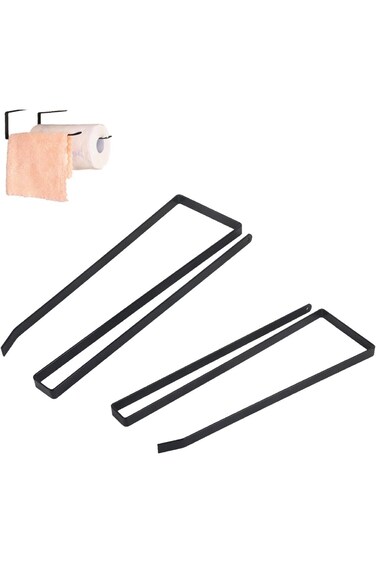 Oasisgalore 2PCS Paper Towel Holder Under Cabinet, Clip on Paper Towel Rack Under Cabinet Paper Rol