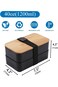 ALMEKAQUZ Japanese Bamboo Bento Box with Compartments and Utensils, Stackable Lunch Box Includes In