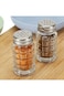 Excefore Retro Style Salt and Pepper Shakers, 2 oz Clear Glass Salt Shaker, with Stainless Steel Li