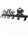 Coffee Mug Wall Rack, Wall Mounted Metal Coffee Cup Holder with 6 Heavy Duty Hooks and Metal Coffee