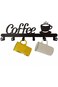 Coffee Mug Wall Rack, Wall Mounted Metal Coffee Cup Holder with 6 Heavy Duty Hooks and Metal Coffee