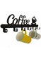 Coffee Mug Wall Rack, Wall Mounted Metal Coffee Cup Holder with 6 Heavy Duty Hooks and Metal Coffee