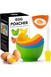 Tazweeq 4 PCS Silicone Egg Poacher Cups, Food-Grade, Non-Stick, BPA-Free for Microwave, Air Fryer,