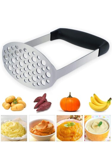 Ubitree Potato Masher, Heavy Duty Stainless Steel Avocado Masher Versatile Food Masher for Vegetabl