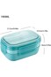 صندوق غداء بينتو قابل للتكديس، مقاوم للتسرب، سعة كبيرة، مع حجرات مقسمة، قابل للغسل في غسالة الأطباق
