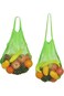 Autrucker Reusable Net String Shopping Bags 2PCS Washable Cotton Net String Shopping Bag with Handl