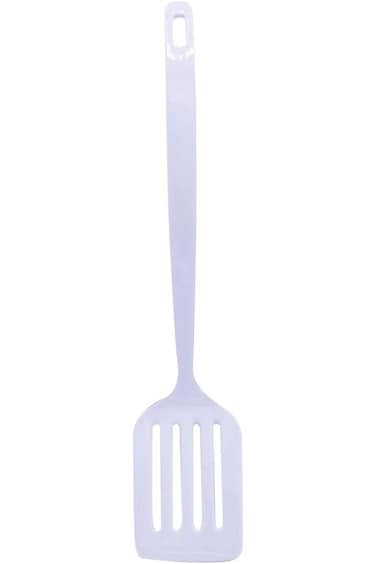 Bin Shihoun-Abomar Melamine Al-Damaa Perforated Flat Cake Spoon - White - 37 * 7 Cm